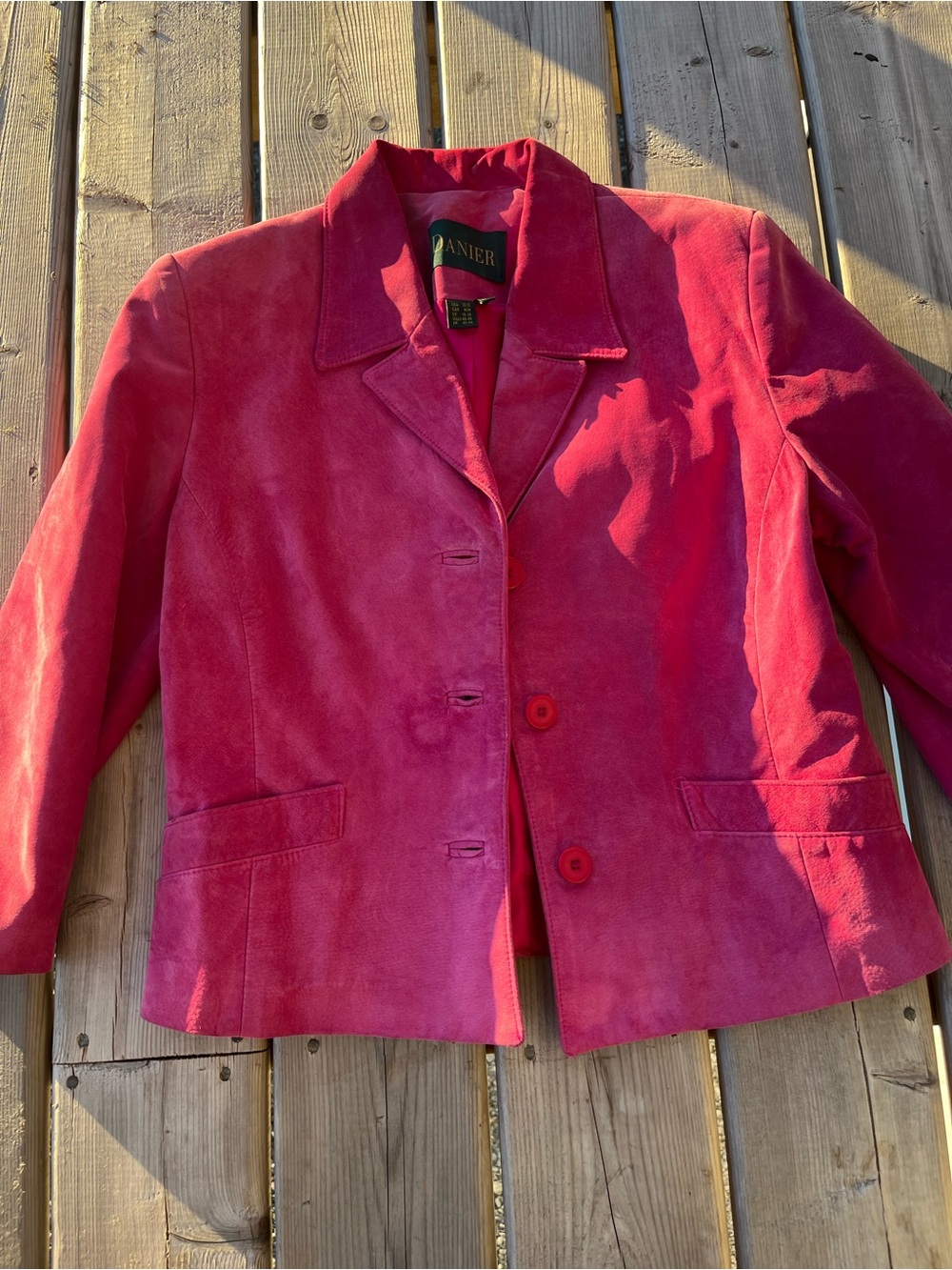 Danier Hot Raspberry Suede Jacket - Picture 11 of 11